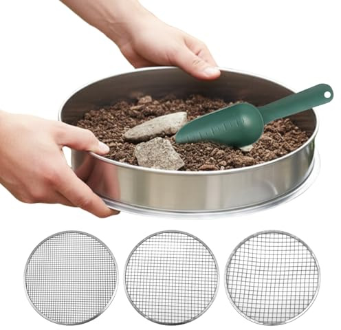 dzqad Vaglio per compost,Rete di screening compatta per giardino,Tela di vagliatura per ciottoli | per giardinaggio vasi da prato lettiera felina e detriti di compost