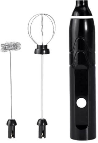 Manual Milk Frothing Mixer - Electric Stainless Steel Whisk | Milk and Coffee Frother | Mixing Rod for Kitchen, Home, Restaurant, Drinks, Eggs, Protein, Cappuccino