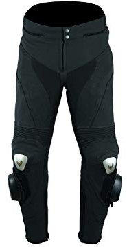LOVO - Pantalones Moto de Cuero Unisex - Pantalones de Moto Hombre y Mujer - Ropa Moto de Alta Protección - Protectores en Rodillas y Caderas - Diseño Deportivo y Estilo Moderno para Conducción Segura