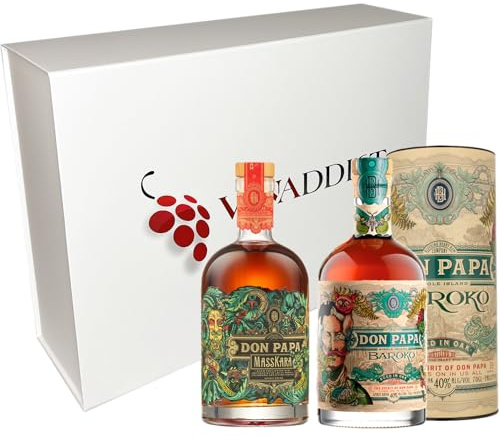 Vinaddict Rum Geschenkbox Don Papa Neuheiten - Baroko und Don Papa Masskara. 2x70cl.
