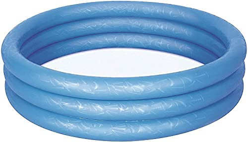 Paddling Pool for Kids - 3 Ring Plastic Inflatable Round Swimming Pools for Gardens - Small Baby Toddler Paddle Pool for Family Outdoor Indoor Water Games (45 x 10)