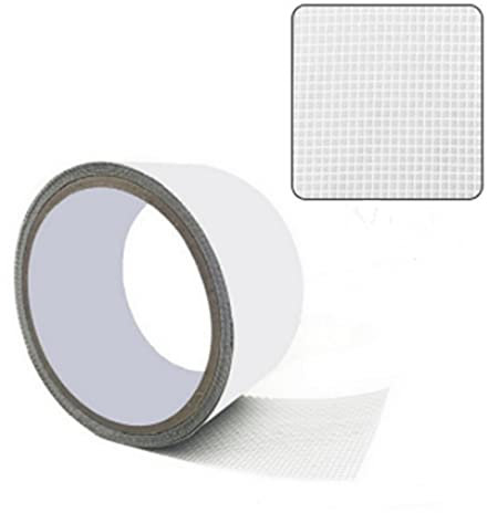 Window Net Anti-mosquito Mesh Sticky Wires Patch Repair Tape, Screen Window Door Mosquito Netting Patch Repair Tape for Broken Hole (White)