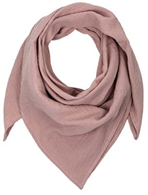 hutch&putch Musselin-Halstuch Kleinkinder 65cmx65cm Blush - Dreieckstuch Kinder aus Bio Baumwolle - Schal für Kleinkinder - weiches Musselin Halstuch Kinder für Junge & Mädchen