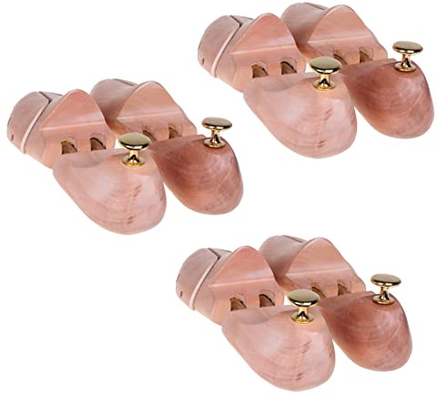 HIMRY® 3 Paia | TENDISCARPE Legno naturale, orma per scarpe, Unisex forme di scarpe, tendiscarpe in legno forma per Calzature 43 - Calzature 44, KXB6000-43-3P