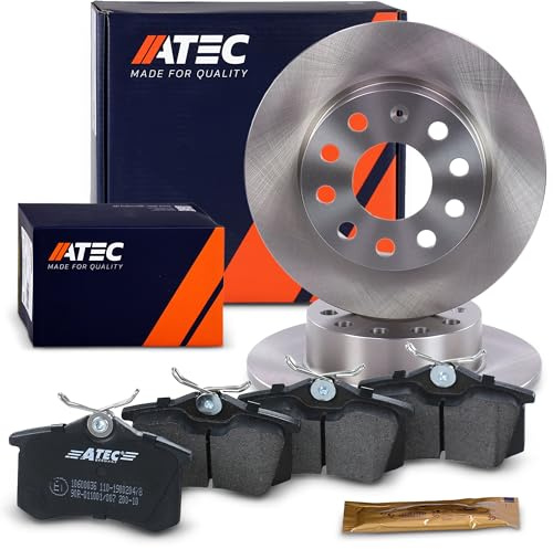 ATEC Germany Set di freni asse posteriore incl. dischi freno Ø 253 mm pieni + pastiglie freno posteriori