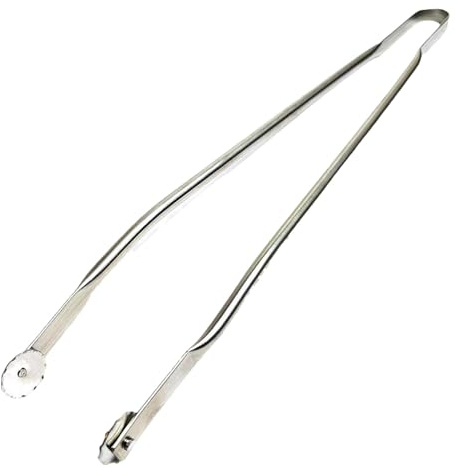 Pinzas giratorias para salchichas para barbacoa, 30/40/50 cm, pinzas de salchicha de mango largo con rueda giratoria, pinzas de cocina multifuncionales de acero inoxidable para cocinar para girar