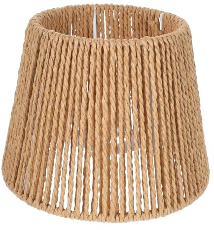 Cabilock Pantalla de Lámpara Tejida de Cuerda para Luz de Techo Cubierta Decorativa Multifuncional para Interiores para Restaurantes y Oficinas