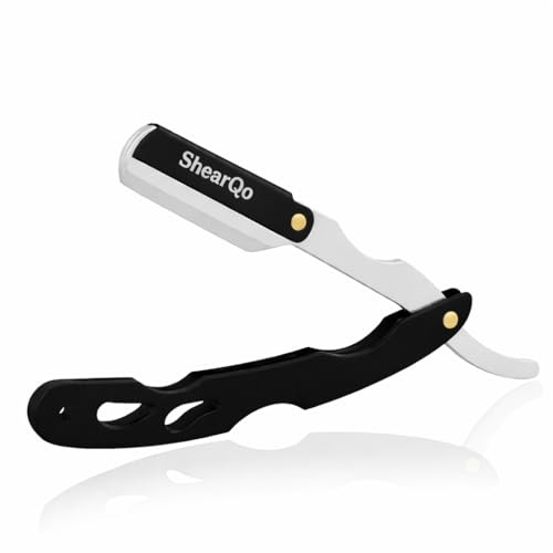 Straight Razor - Straight Razors for Men, ShearQo Professional Barber Razor, 100% Stainless Steel Cut Throat Razor for Close Shaving
