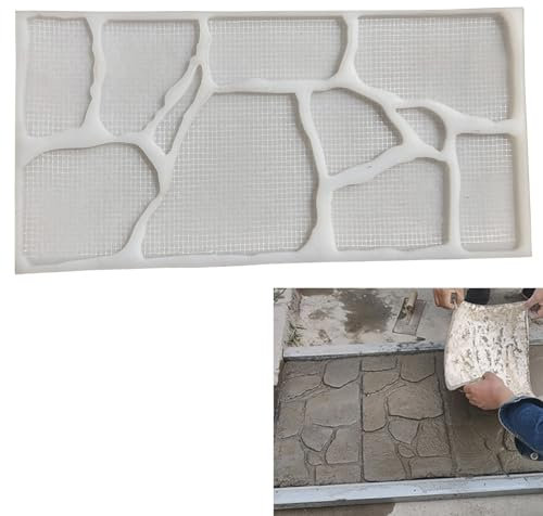 Sellos de hormigón para jardín y patio, moldes de impresión realistas con patrón de piedra pequeña para texturizar suelos de cemento y diseño decorativo de losas