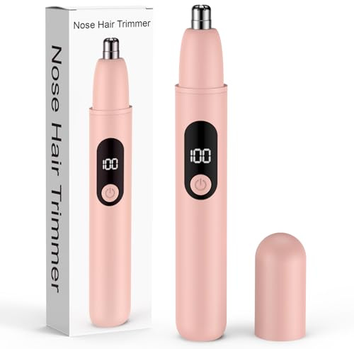 Nose Hair Trimmer Rechargeable Cordless Painless Ear and Eyebrow Trimming Tool-Dual Edge Easy Cleansing for Man Woman