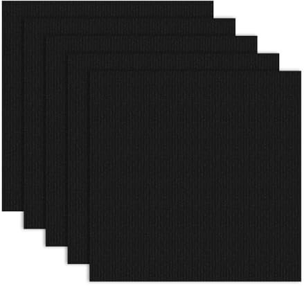 30x30 cm Carpet Tiles, Self Adhesive Carpet Tile, Peel and Stick Floor Tiles, Soft Padded Non-Slip Hardwearing for Office, Home, Kitchen, Bedroom (20, Black)