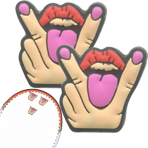Tennisracket Dampener | Rolig tennissträng Dampener Cartoon 2st Tennis | stötdämpare, mjuk silikon Tennis Dampener, Tennis Racket Accessories, gör en hit på