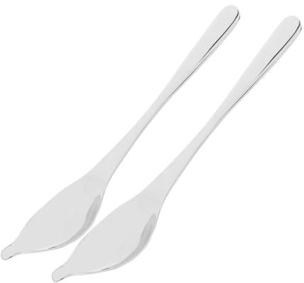 PRETYZOOM 2 Piezas Cucharas de Decoración Inoxidable con Preciso para Salsas Postres y Chocolates Utensilios de Cocina Ergonomicos para Repostería y Presentación Gourmet