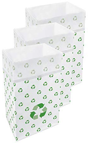 Clean Cubes 30 Gallon Disposable Pop-Up Trash Cans, 3-Pack (Recycle)