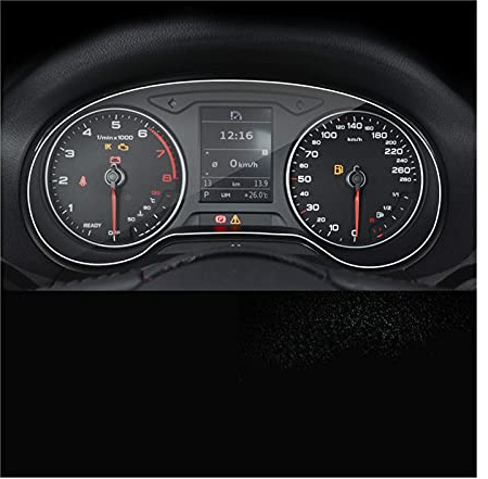 XHSM Vetro Cruscotto Pellicola Protettiva per Audi Q2 2018 2019 2020 Trasparente Auto LCD Cruscotto Pellicola Protettiva Schermo Pellicola Protettiva Interni Automobilistici Cruscotto Pellicola