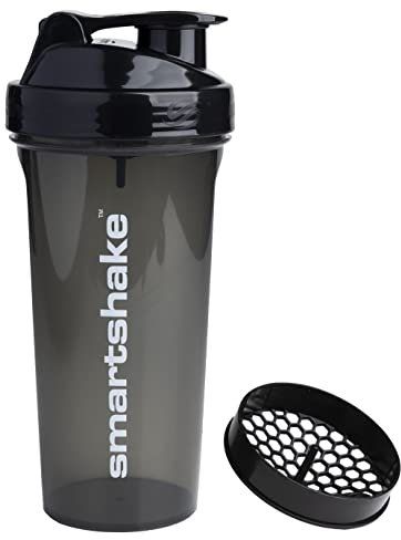 Smartshake Protein Shaker Bottle, (GLOSSY, Black)
