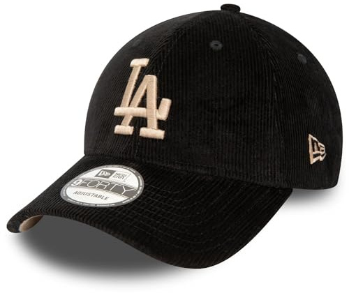 New Era 9Forty Cord Dodgers Cap Basecap Baseballcap Cordcap Curved Brim LA Los Angeles (One Size - schwarz)