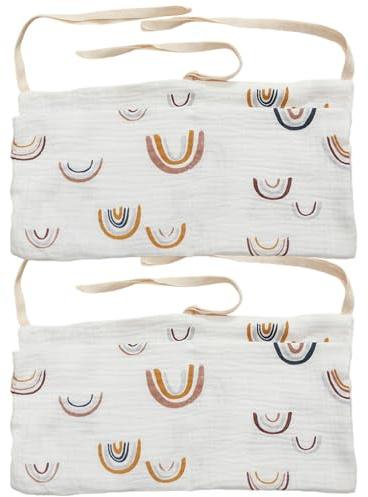 Organizer per lettino, da appendere, per lettino, organizer regolabile, per cameretta dei bambini, da appendere (arcobaleno)