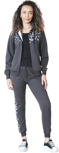 Bahob® Womens Tracksuit Zip Up Women’s Sportswear Set 3 Pieces Terry Tracksuit Vest Hoodie and Jogger Track Suits Activewear Gym Wear Set S-XXL (WTTS-108-B, Medium)