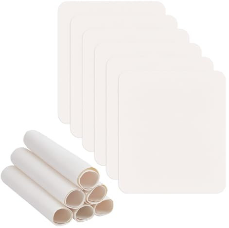 SUPERFINDINGS 50 Pack de 6.8X5.7 Chiffon de Nettoyage en Chamois Chiffon de Séchage en Chamois Chiffon de Modelage pour Poterie pour Lunettes Objectifs D'Appareil Photo Écrans Dessin et Outils