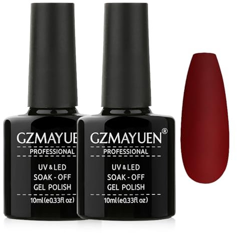 GZMAYUEN Top Coat y Mate Base Coat Semipermanente Uñas 10ml UV Top Coat Soak Off Base Gel Shellac Esmalte Kit Primer Uñas Semipermanentes