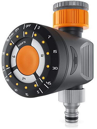 Brandson - Programmatore d'irrigazione, Timer di Irrigazione automatico, Irrigazione automatico giardino, Irrigazione automatica, funzionamento intuitivo, con Adattatore per tubo acqua giardino1/2