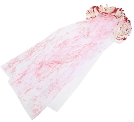 Beaupretty Bandeau d'Halloween Voile Sanglant Accessoire de Costume Fête de Jour des Morts Coiffe de Fleur Style Unique pour Halloween