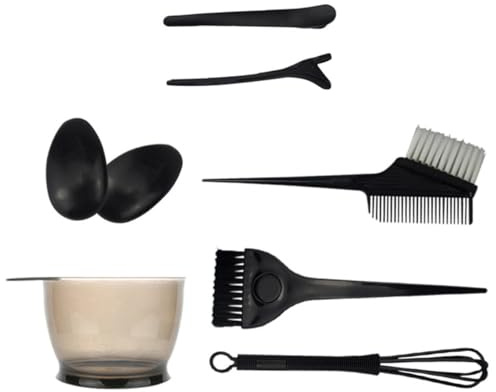 Ipetboom Set de Coloración del Cabello de 8 Piezas Cuenco y Pincel de Nylon para Teñir, Material Pp Resistente y Aplicación Suaveza, Adecuado para Salón y Uso Doméstico