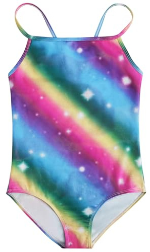 AYESY Maillot de Bain pour Fille,Une Pièce Maillot, Confort Plage Maillot de Bain en Tissu Souple à élasticité, Maillot de Bain Sportif à Séchage Rapide Swimsuit Enfant 3-10 Ans