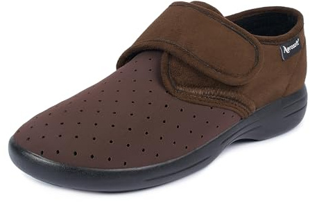 Aerosoft Stretch 10 hälsosko – extra lätt, bred passform, enkel fästning, unisex, Brun, 11.5 UK