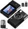Digitalkamera 2,7K Ultra HD 24MP 16X Digitalzoom Kompaktkamera für Anfänger Fotografie (Schwarz)