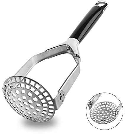 Joyoldelf Heavy Duty Stainless Steel Potato Masher, Folding Masher Kitchen Tool & Food Masher/Potato Smasher, Perfect for Avocado, Bean, Vegetable, Fruits, Baby Food, Meat