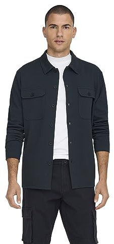 ONLY & SONS Herren Freizeit Hemd ONSNEWKODYL Overshirt Regular Fit XS - XXL, Größe:XL, Farbe:Dark Navy 22021279