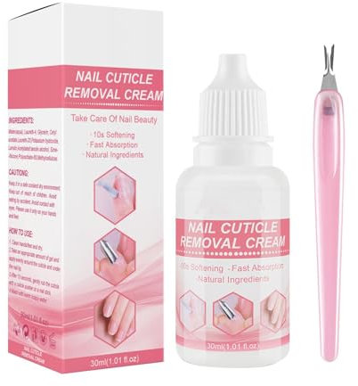 Crema para cutículas | Líquido removedor de cutículas,Crema hidratante de cutícula suavizante de absorción rápida instantánea de 1.01fl.oz para la salud de las uñas