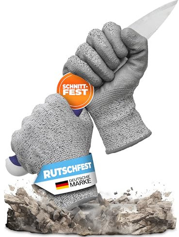 limpando 2 Paar Arbeitsschutzhandschuh- Gr M, Gartenhandschuh, Schnittschutz-Handschuh für Arbeit, Garten und Küche, Griff- und rutschfest, TÜV-geprüft