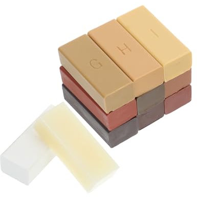 jojofuny 11pièces Cire De Réparation Pour Sol Bois Kit De Blocs De Cire Colorés Pour Combler Les Fissures Et Rayures Finition Durable Et Naturelle Pour Parquets Et Carrelages