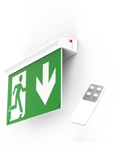 VGTECH Dauerlicht LED Notleuchte Notbeleuchtung Exit Notausgang Fluchtwegleuchte Notlicht Fluchtweg EXIT IP42 drehbar