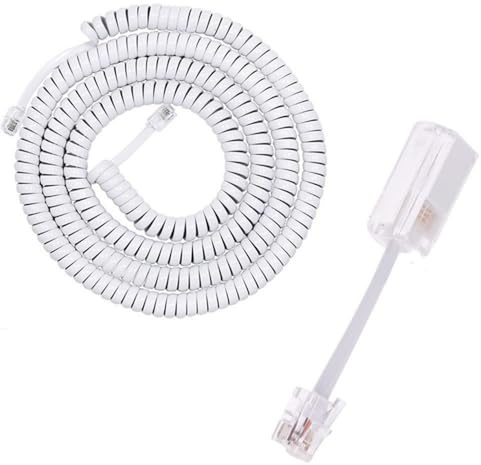 Zkydhbd 1 set di cavi rotanti a 360 gradi RJ9 per telefono fisso cornetta cavo districatori telefonici