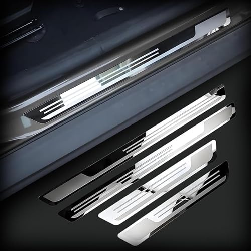 BIXUFA Acero Inoxidable Protector Umbral Puerta Coche para Cupra Formentor Bj. AB 2020, DecoracióN para Estribos Pegatinas Protector Umbral Puerta 4 Piezas