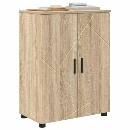 vidaXL Gabinete de Baño con Estante Roble Sonoma 60 x 35 x 80 cm, Armario de baño, Unidad Rectangular Independiente, organización Amplia para el hogar, estanterías prácticas