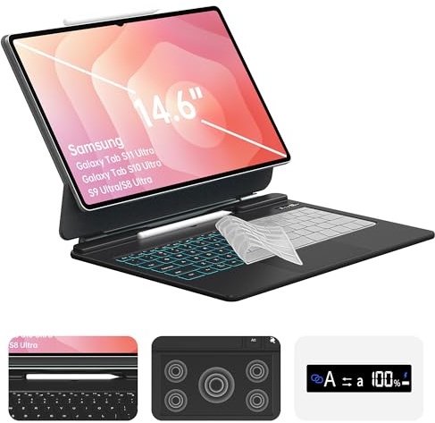 Otuoor Keyboard Case with Trackpad for Galaxy Tab S11/S10/S9/S8 Ultra 14.6