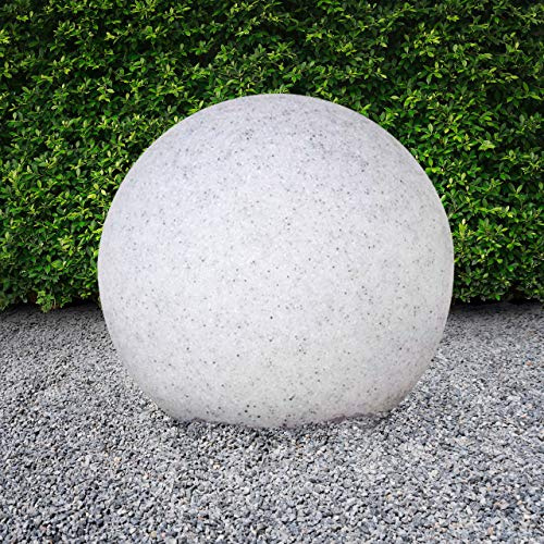 Kugelleuchte Naturstein-Optik mit 5 Meter Kabel ist staub- und spritzwassergeschützt