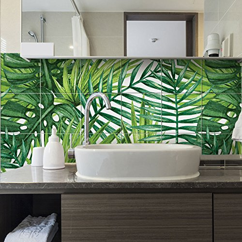 RE-COVERTILES - 15 Pz Adesivi Piastrelle Cucina Bagno Mattonelle adesive in PVC Impermeabili Antigraffio Stickers Decorazione Parete Cementine Peel and Stick - Modello 20x20 cm PS00119 Made in Italy