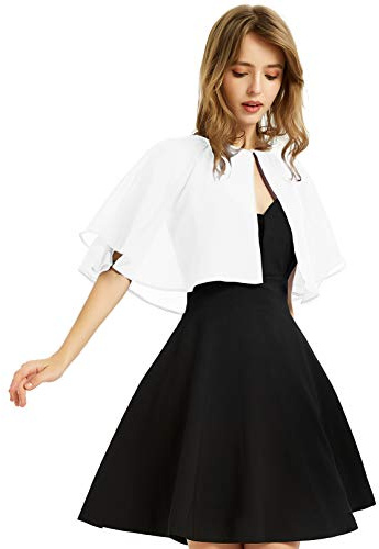 BUCUXE Shawls Wraps Shrug for Evening Dresses Chiffon Capes for Women