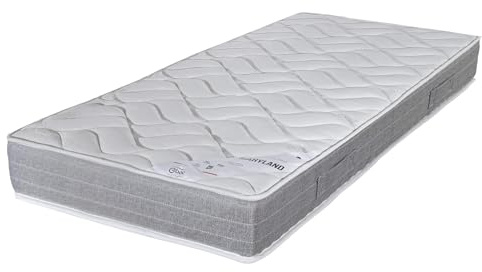 EBAC Literie Matelas 80x200 Maryland roulé - Mousse - Hauteur 20 cm - 3 Zones - Soutien Ferme