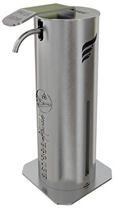 Astreea Hands Desinfektionsspender mit 0,25 Liter Kanister + Pumpe, aus medizinischem Edelstahl