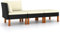 vidaXL Eukalyptusholz Massiv Gartenmöbel 3-TLG. Lounge Sitzgruppe Sofa Ecksofa Fußhocker Garten Garnitur Gartenset Gartensofa Poly Rattan