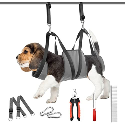 YAMI Hundepflege Hängematte Set, Hundeschlinge zum Schneiden von Nägeln, Hundehängematten-Rückhaltetasche für kleine mittlere Rassen Ohren-/Augen-/Haarpflege (Mittel)