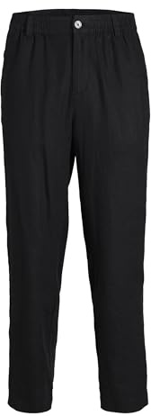 Jack & Jones JPSTKARL JJLAWRENCE Linen Chino SN, Nero onice, M