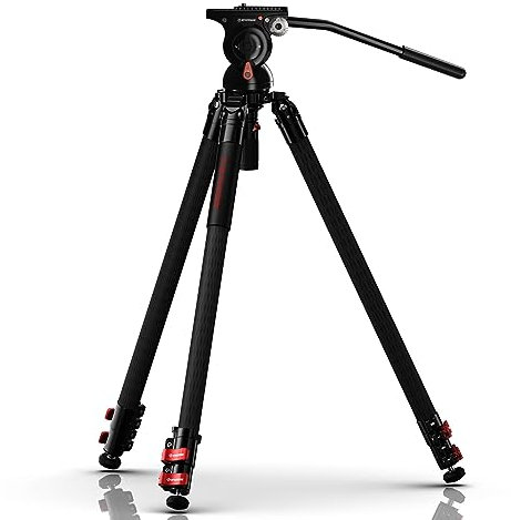 IFOOTAGE Gazelle TC7 Trípode de Cámara Profesional, Cabezal de Cámara Fluido Komodo K5S para Fotografía Profesional, Producción de Vídeo